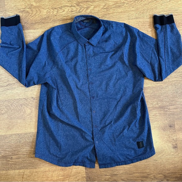 adidas Other - Adidas Adicross Navy Casual Button Down Shirt